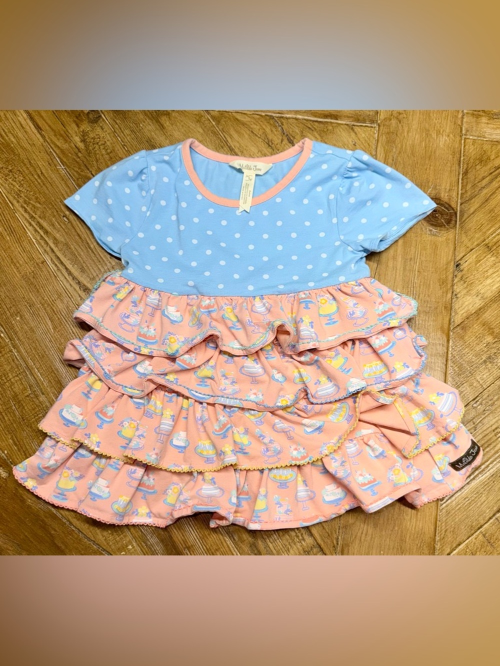 Matilda Jane Goodness Gracious Tiered Ruffle Dress - Size 4 - Sweet Treats